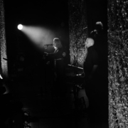 photo_2023-02-24_Wardruna Black and white photo of Wardruna on stage at the Koninklijk Circus, Brussels, Belgium