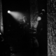 Black and white photo of Wardruna on stage at the Koninklijk Circus, Brussels, Belgium
